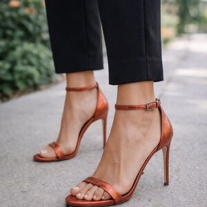 Sam Edelman Metallic Copper Heels